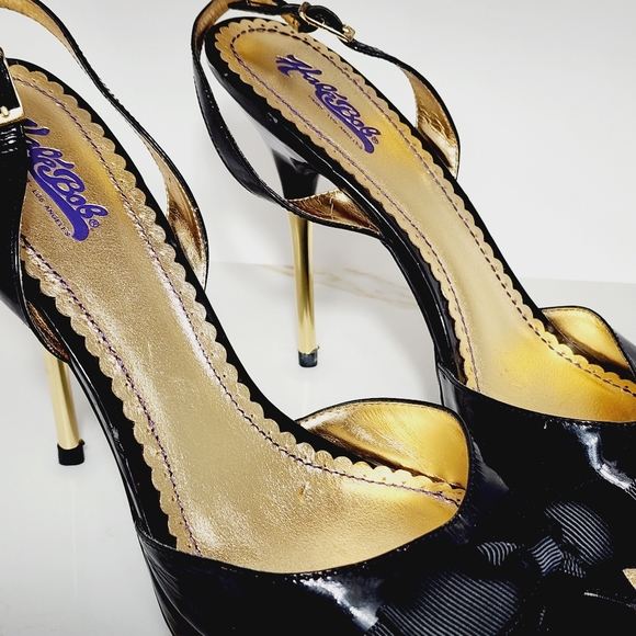 Hale Bob Sz 10M Bow Accented Stiletto Platform Formal Shoes. - Picture 5 of 11